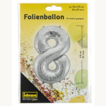 Folienballon 8 silber