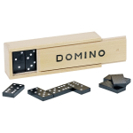 Domino im Holzkasten