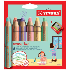 STABILO Stabilo Woody 6er Pastell