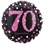 Folienballon pink 70 rund