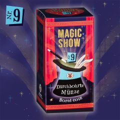 Magic Show Nr. 9-durchbohrte Münze