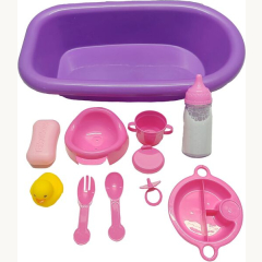 AMIA Puppen-Badewanne m. Zubehör-Set