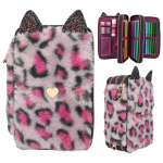 TopModel 3 Fach Federtasche Leo Fell REBEL KITTY