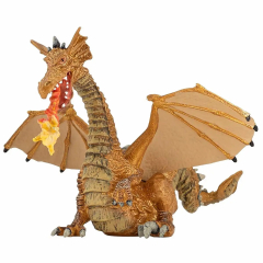 Feuerspeiender Drache gold