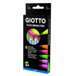 GIOTTO Pinselstifte Fluo Brush Pen 6St